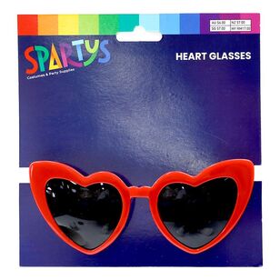 Spartys Valentines Heart Glasses Red