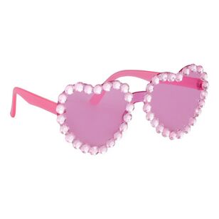 Spartys Valentine Gem Heart Glasses Pink