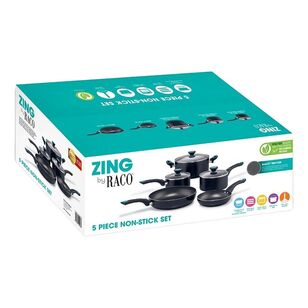 Raco Zing Nonstick 5 Piece Cookware Set Black