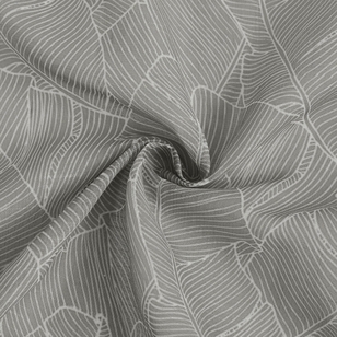 KOO Botanicals Tropic Concealed Tab Top Sheer Curtains Light Grey 140 x 250 cm