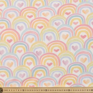 Rainbows Printed 145 cm Soft Shell Fleece Fabric Multicoloured 145 cm
