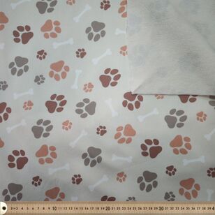 Paws Printed 145 cm Soft Shell Fleece Fabric Multicoloured 145 cm