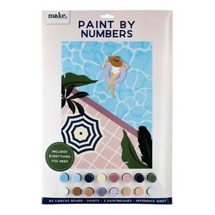 Make Poolside Paint By Numbers Multicoloured
