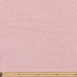 Plain 150 cm Teddy Fleece Fabric Pink 150 cm