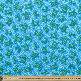Laura Wayne Turtle 112 cm Flannelette Fabric Multicoloured 112 cm