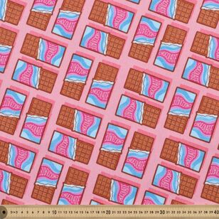 Laura Wayne Chocolate 112 cm Flannelette Fabric Multicoloured 112 cm