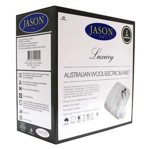 Jason Luxury Australian Wool Electric Blanket White