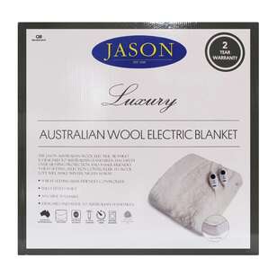 Jason Luxury Australian Wool Electric Blanket White