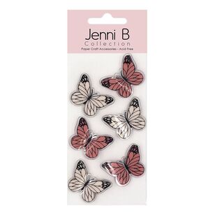 Jenni B 3D Pale Coral Butterfly Stickers Pale Coral Butterfly