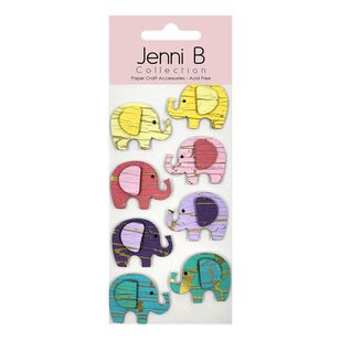 Jenni B Multicolour Crackled Elephant Stickers Crackled Elephant