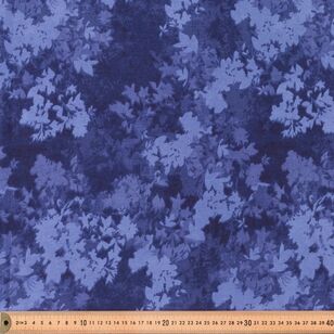 Flower 274 cm Quilt Backing Fabric Navy 274 cm