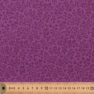 Sprig 274 cm Quilt Backing Fabric Purple 274 cm