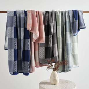 KOO Serene Check Towel Collection Midnight