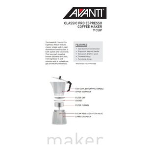Avanti Classic Pro 450 ml Espresso Coffee Maker Silver 450 mL