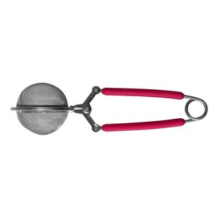 Avanti Snap Tea Ball Infuser With Silicone Handle Silver & Red