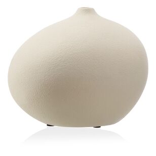 Bouclair Trendy Cabin Ceramic Egg Vase White 20 x 16 x 15 cm