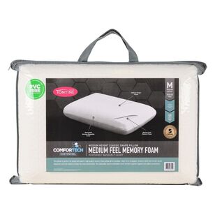 Tontine Comfotech Memory Foam Medium Pillow White Standard
