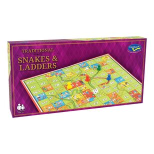 Holdson Traditional Snakes & Ladders Game Multicoloured