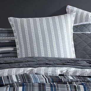 Logan & Mason Urban Stripe European Pillowcase Charcoal European