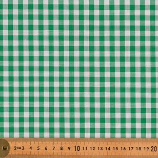1/4 inch Yarn Dyed Gingham 112 cm Cotton Fabric Green 112 cm