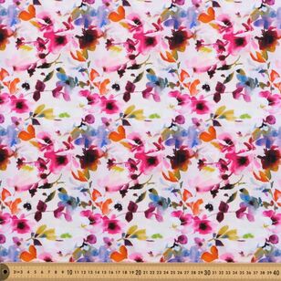 Painterly Petals 112 cm Cotton Poplin Fabric Multicoloured 112 cm