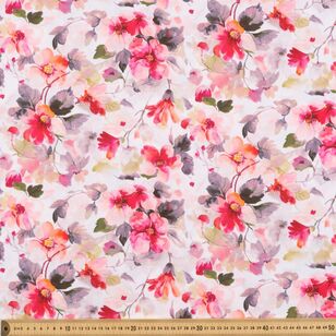 Bonnie Roses 112 cm Cotton Poplin Fabric Multicoloured 112 cm