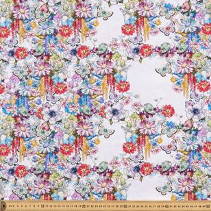 Butterfly Garden 112 cm Cotton Poplin Fabric Multicoloured 112 cm