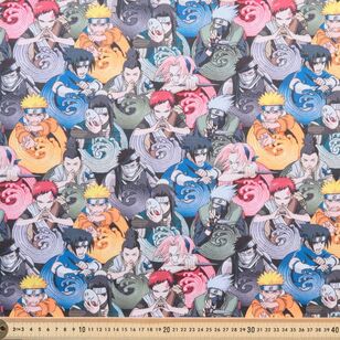 Naruto Characters 112 cm Cotton Fabric Multicoloured 112 cm