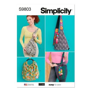 Simplicity S9803 Bags in Four Styles by Elaine Heigl Designs Pattern White One Size