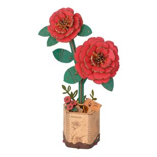 Robotime Red Camellia Multicoloured