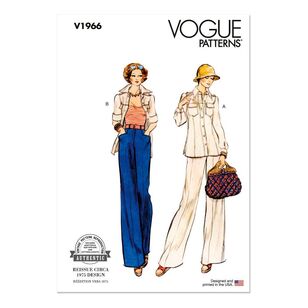 Vogue V1966 Misses' Jacket and Pants Pattern White