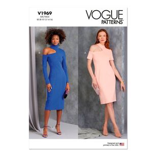 Vogue V1969 Misses' Knit Dresses Pattern White