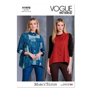 Vogue V1970 Misses' Vest and Jacket by Marcy Tilton Pattern White