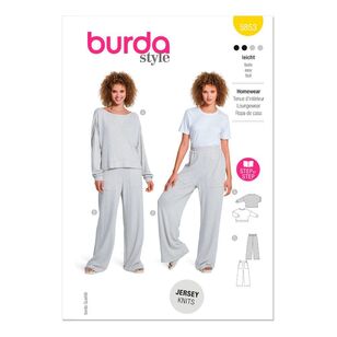 Burda 5853 Misses' Homewear Pattern White 8 - 18