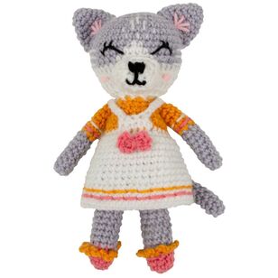 Needle Creations Pink Cat Crochet Kit Multicoloured