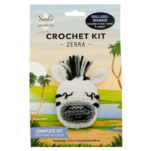 Needle Creations Safari Zebra Crochet Kit Multicoloured