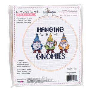 Dimensions Hanging With My Gnomes Cross Stitch Kit  Multicoloured