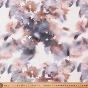 Shed Floral 112 cm Cotton Linen Fabric Multicoloured 112 cm