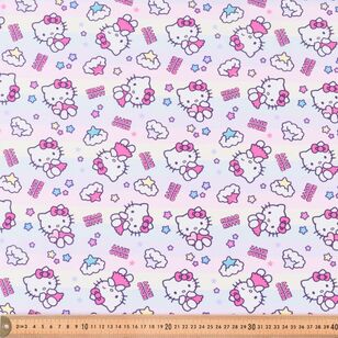 Hello Kitty Rainbow Stripe 112 cm Cotton Fabric Multicoloured 112 cm