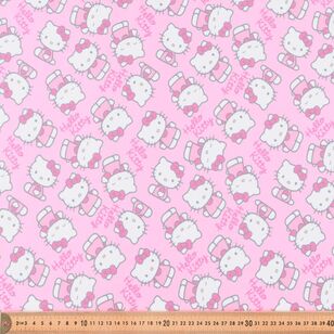 Hello Kitty 112 cm Cotton Fabric Pink 112 cm