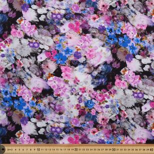Blurred Posy 112 cm Cotton Poplin Fabric Multicoloured 112 cm