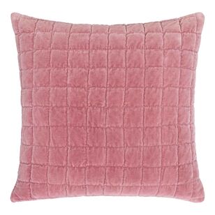 KOO Arden Quilted Velvet Cushion Rose 50 x 50 cm