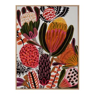 KOO Kirsten Katz Bush Banksia Framed Canvas Multicoloured 60 x 80 cm