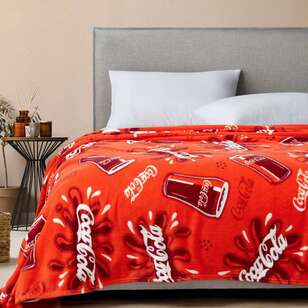 Coca Cola Red Throw Red 180 x 210 cm