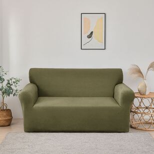 Emerald Hill Stretch Velour Sofa Cover Sage
