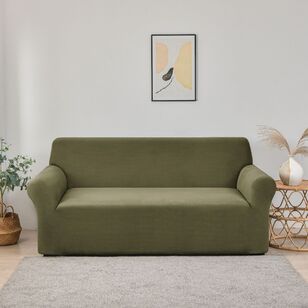 Emerald Hill Stretch Velour Sofa Cover Sage