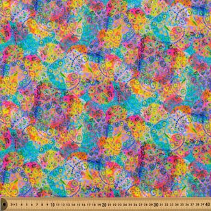 Tropical Punch Layered 112 cm Cotton Fabric Multicoloured 112 cm