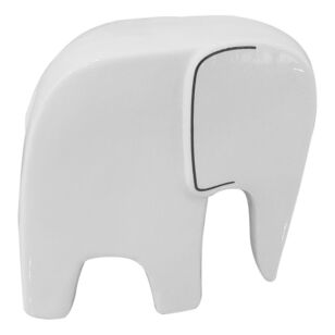 Bouclair Modern Contrast Decor Elephant White 16 x 16.5 cm