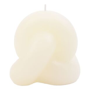 Bouclair Pure Mist Wax Curved Loop Candle White 8 x 12 cm