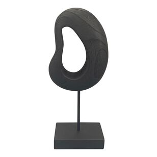 Bouclair Modern Contrast Wooden Art Object Black 15 x 8 x 30 cm